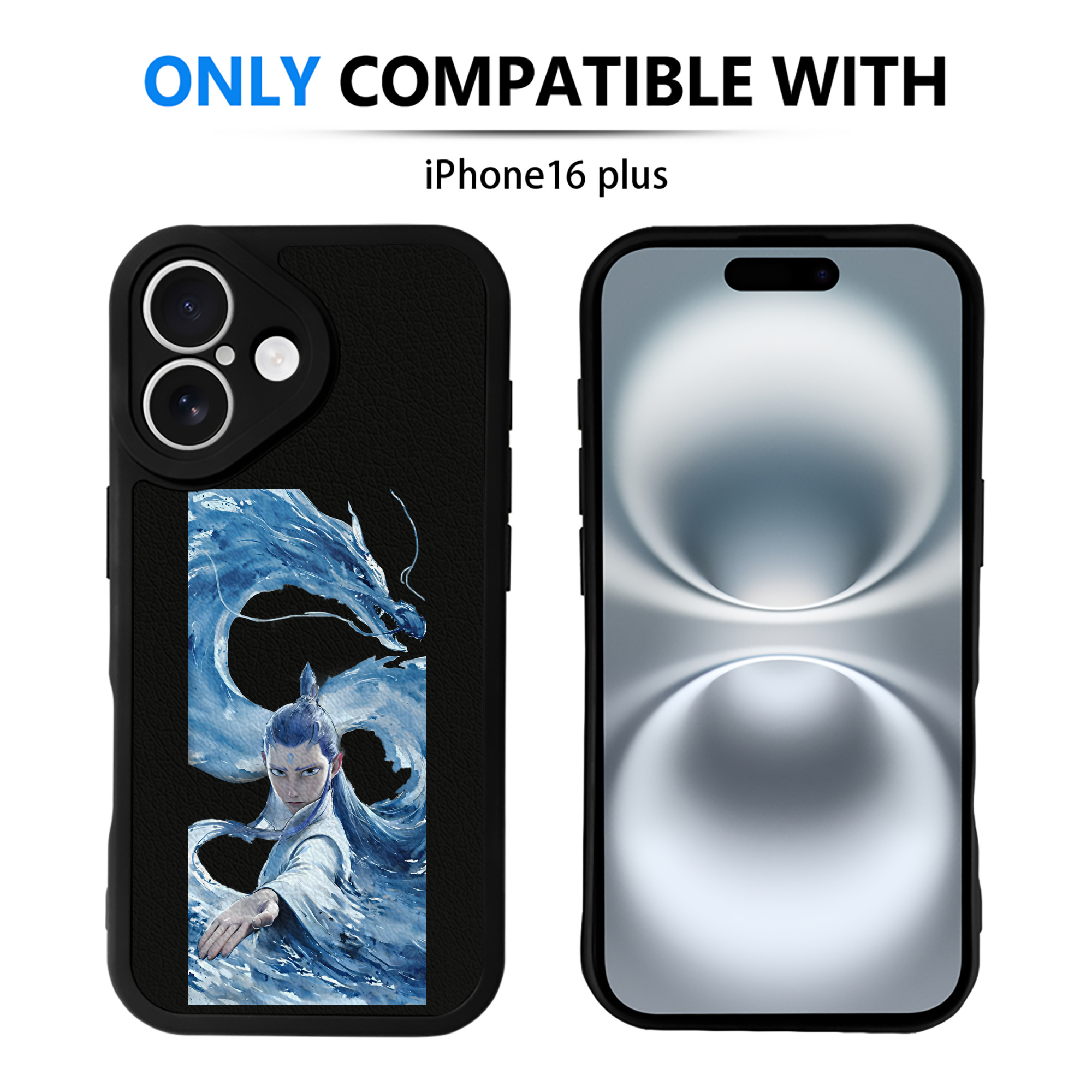 （画像用） Ne Zha 2 ナタ 魔童の大暴れ 【iPhone 16シリーズ対応】シリコンスマホケース（レザー調） 材質：シリコン